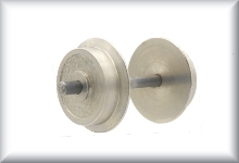 Wheelset, 29 mm, nickel-plated without copper, for tenders and wagons, die-cast zinc, price per axle.
