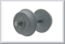 Wheelset, 29 mm, die-cast zinc, not nickel-plated, gray version, for Tender wagons, price per axle.