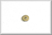 Unterlegscheibe für Kupplungen, Weissblech, 0,5 mm Stärke, 5,0 mm Ausendurchmesser, Innenmass bzw. Bohrung 1,0 mm, Preis pro Stück.