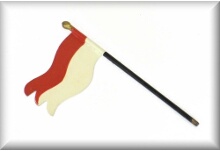 Fahnenmast, inkl. Fahne, rot-weiss lackiert, 
passend für Stuttgarter Bahnhof, Preis pro Stück.