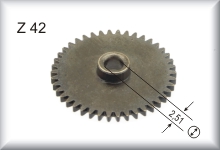 top 110N /17-5 Stück Zahnrad Messing Durchmesser 4,6 mm 