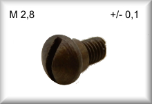Linsenkopfschraube mit Schaft M2,8, passend für Drehgestell für Waggon 331, 332, 334, Preis pro Stück.