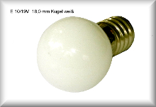 Glühlampe 19 Volt, Sockel E 10, Glaskolbendurchmesser 18mm (Märklin Nr.13529), eierschalenfarben 